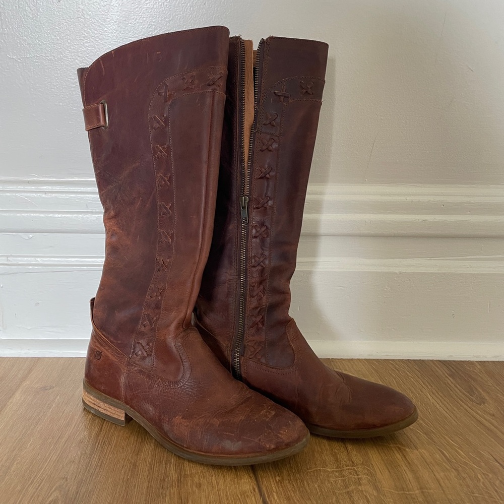 Born Leather Knee-High Riding Boots